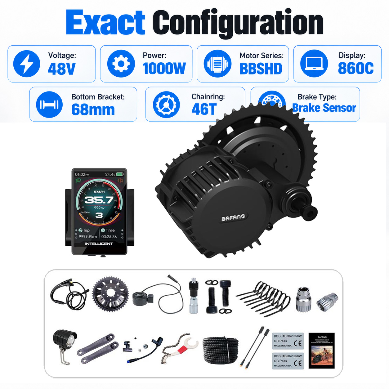 BAFANG 48V 1000W BBSHD Mittelm – Bafang Bbshd 1000W Conversion Kit Bewertung und Preis
